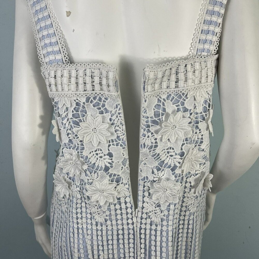 Alexis Sleeveless Fulton Fringe Lace Eyelet Mini Dress Sz Medium - Picture 9 of 15